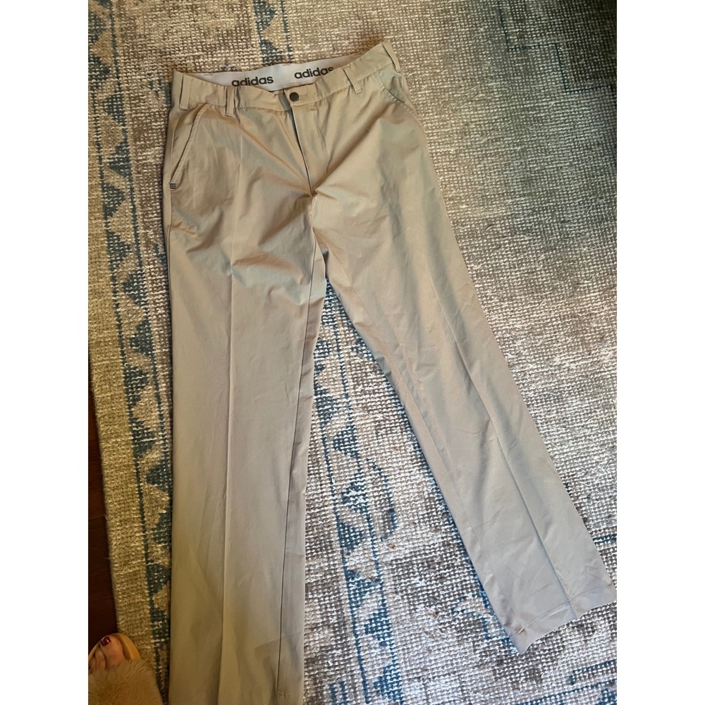 Adidas Ultimate365 Mens Golf Pants Khaki Tan Beige Stretch 32x32 Straight Leg